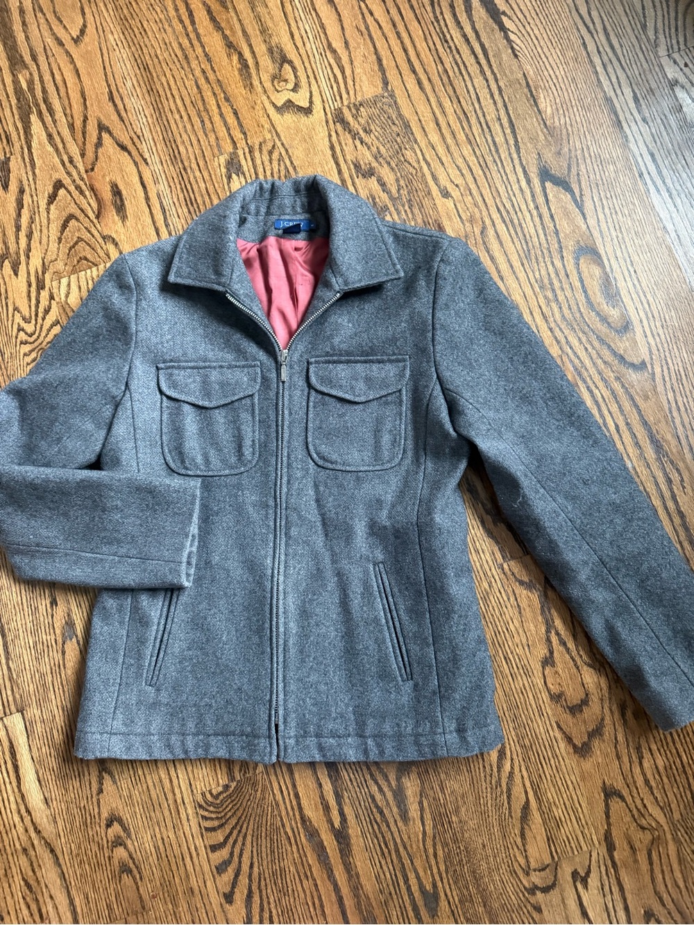 J Crew vintage military style jacket wool short coat blazer S
